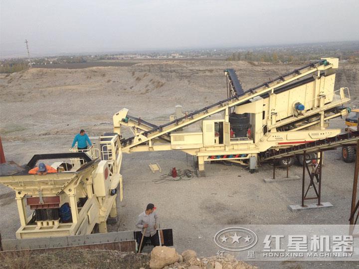 時(shí)產(chǎn)200方全自動(dòng)碎石機(jī)生產(chǎn)現(xiàn)場(chǎng),出料均勻,粒形好看 時(shí)產(chǎn)200方全自動(dòng)碎石機(jī)生產(chǎn)現(xiàn)場(chǎng),出料均勻,粒形好看