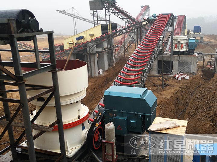 安徽時產700噸石英石破碎生產線現場圖 安徽時產700噸石英石破碎生產線現場圖