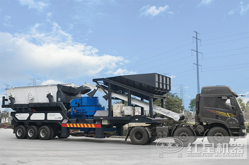 花崗巖移動式機制砂生產線廠家直供，發往浙江