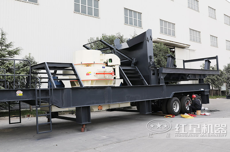 移動沖擊式制砂機，碎砂+篩分，級配合理