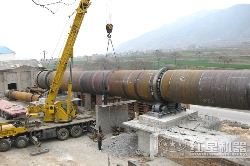 水泥生產(chǎn)線安裝現(xiàn)場 水泥生產(chǎn)線安裝現(xiàn)場