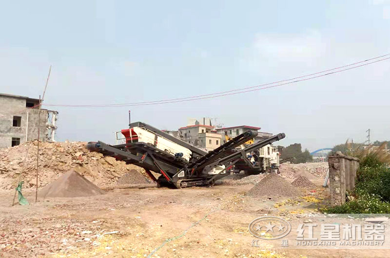 履帶式建筑垃圾破碎機生產現場圖片 履帶式建筑垃圾破碎機生產現場圖片
