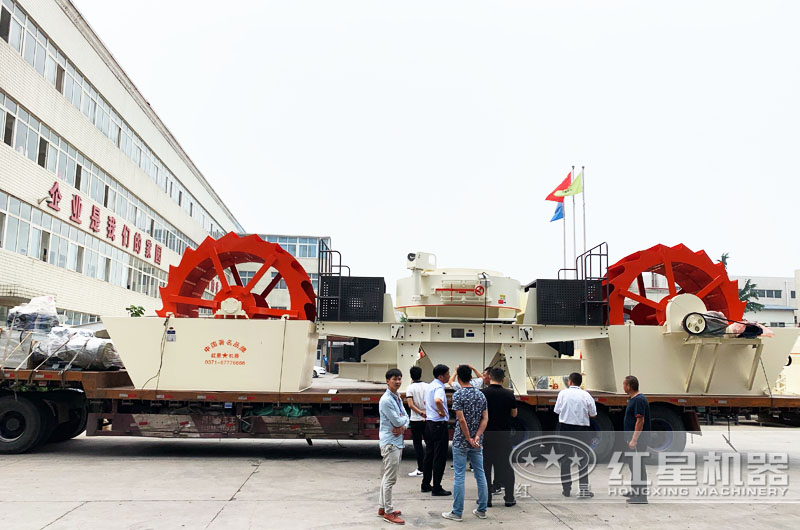 廠家洗沙機發貨，專車運輸