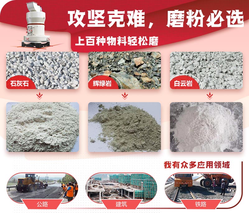 高強磨粉機應用于上百種物料磨粉 高強磨粉機應用于上百種物料磨粉
