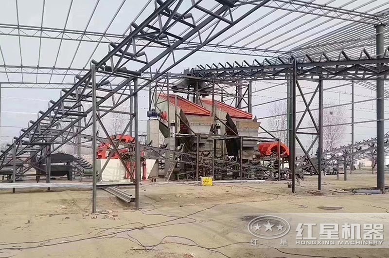 鵝卵石制砂洗沙加工客戶現場 鵝卵石制砂洗沙加工客戶現場