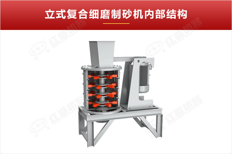 立式復合細磨制砂機結構圖